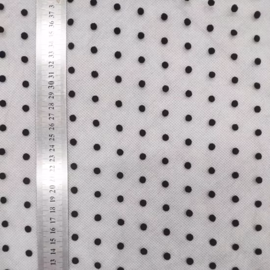 Reunindo Big Polka DOT Lace Tulle Tecido de malha em estoque