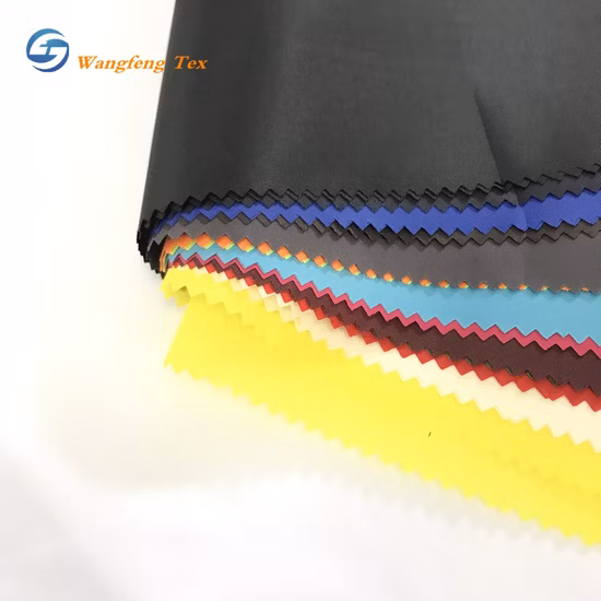 Full Dull Nylon 320d Taslon com tecido à prova de vento impermeável revestido de PU para jaqueta